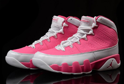 Air Jordan 9 GS Pink White Shoes - Click Image to Close